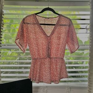 Sienna Sky Pibk Floral Blouse